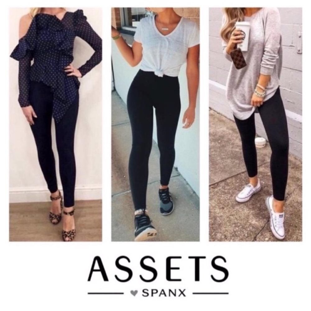 LAST CHANCE NEW Spanx High Rise Full Length Black Leggings Size Large